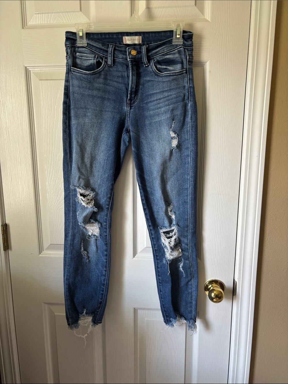 Altar’d State Vervet Jeans Size 26 Medium Wash Stretch Denim Cotton Blend